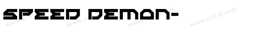 Speed Demon字体转换
